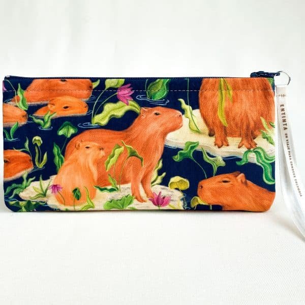 Cartuchera - Esteros y Chigüiros, Paisaje Vivo Azul - Pequeño