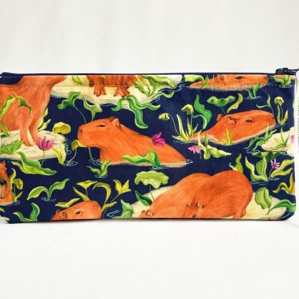 Cartuchera - Esteros y Chigüiros, Paisaje Vivo Azul - Mediano