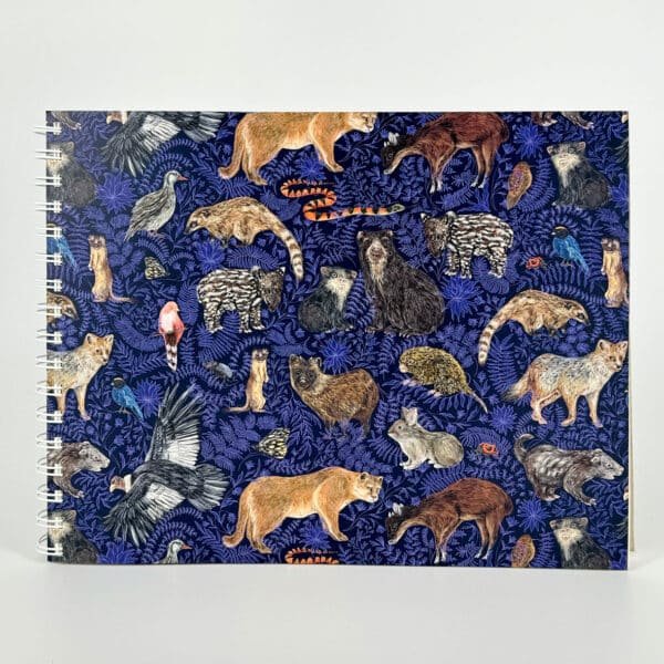 Libreta de dibujo - Fauna Silvestre en las Montañas de Fuego - Noche