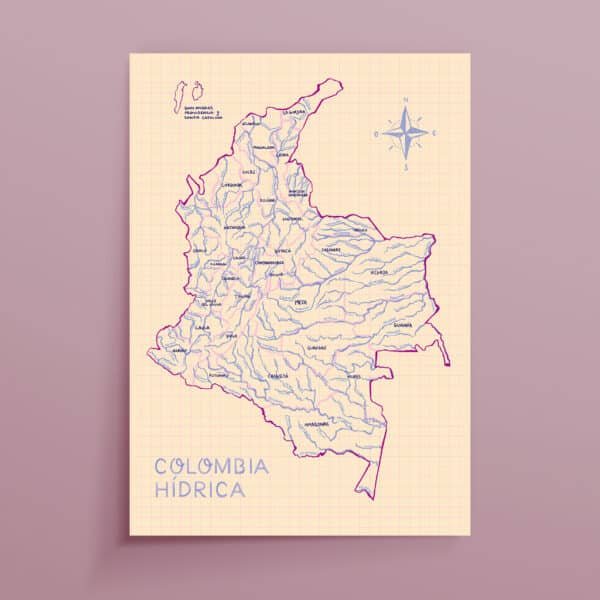 Póster ilustrado - Colombia Hídrica